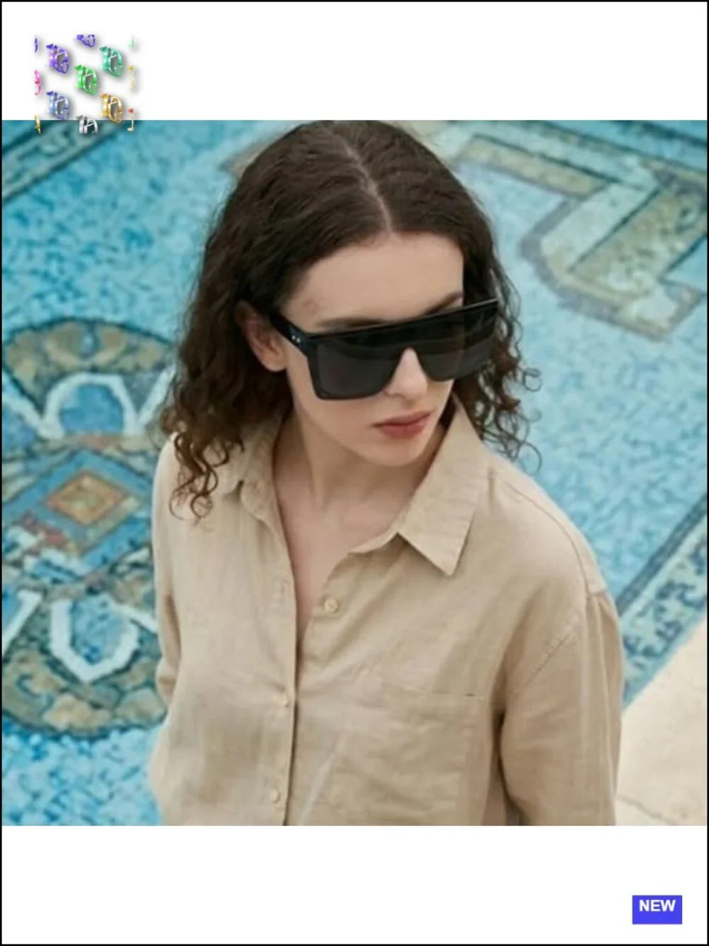 Oversized Square Sunglasses UV400 Protection Unisex